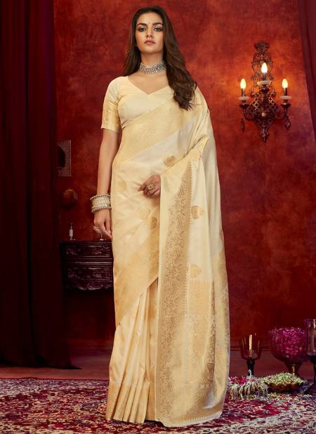 Off White Rajyog Rajpath Alkeh Silk New Latest Designer Soft Banarasi Silk Saree Collection 26006